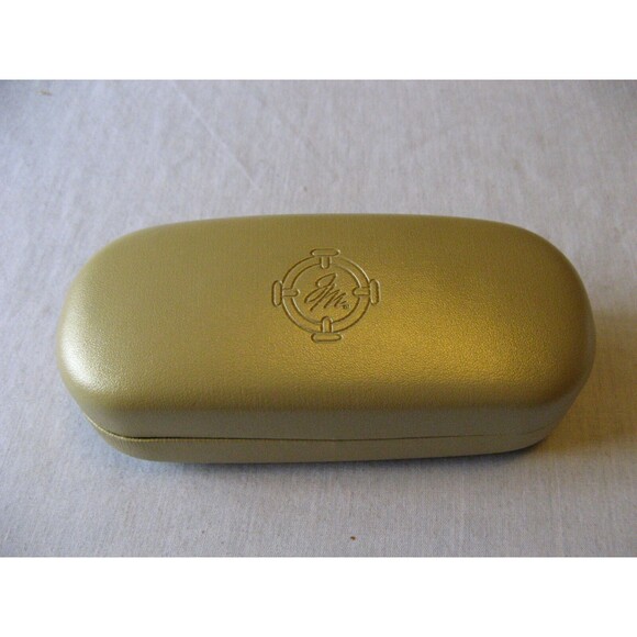 Glasses Case Hard Shell Gold JM New York Memory Foam Lining Joy Mangano + Bag - Picture 2 of 5